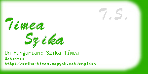 timea szika business card