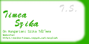 timea szika business card